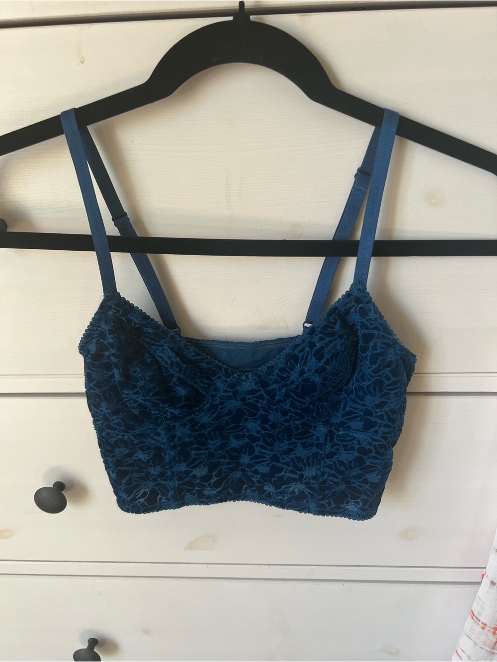 Free People Teal Lace Bralette with Adjustable Straps